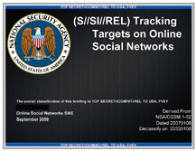 View these slides NSA XKEYSCORE slides - Tracking Targets on Online Social Networks